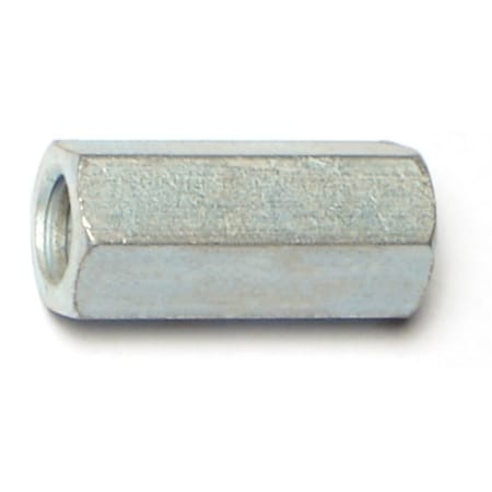 Midwest Fastener Coupling Nut, 1/4"-20, Steel, Zinc Plated, 7/8 in Lg, 20 PK 64502